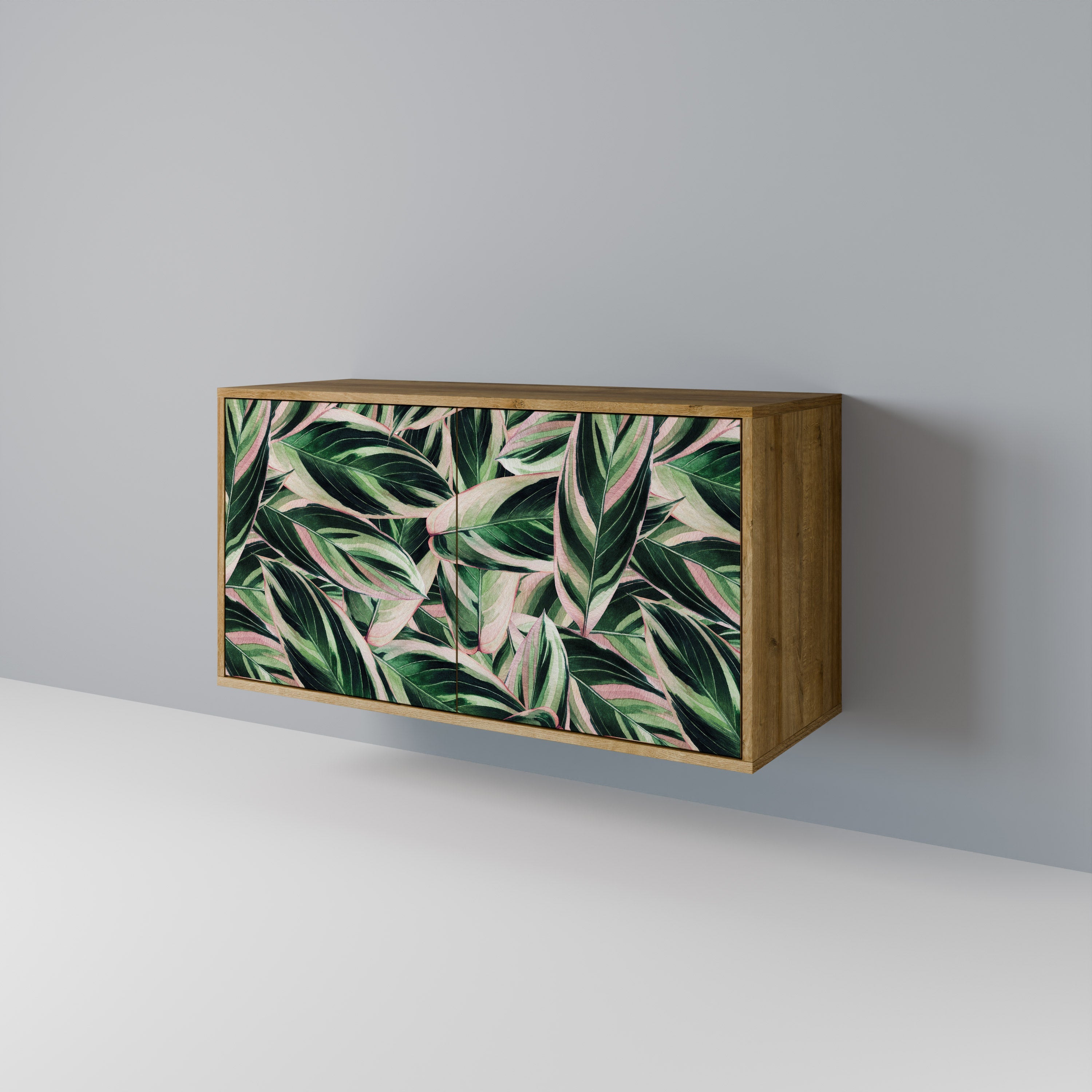 EERIE STROMANTHE Aparador de 2 Portas em Efeito Carvalho