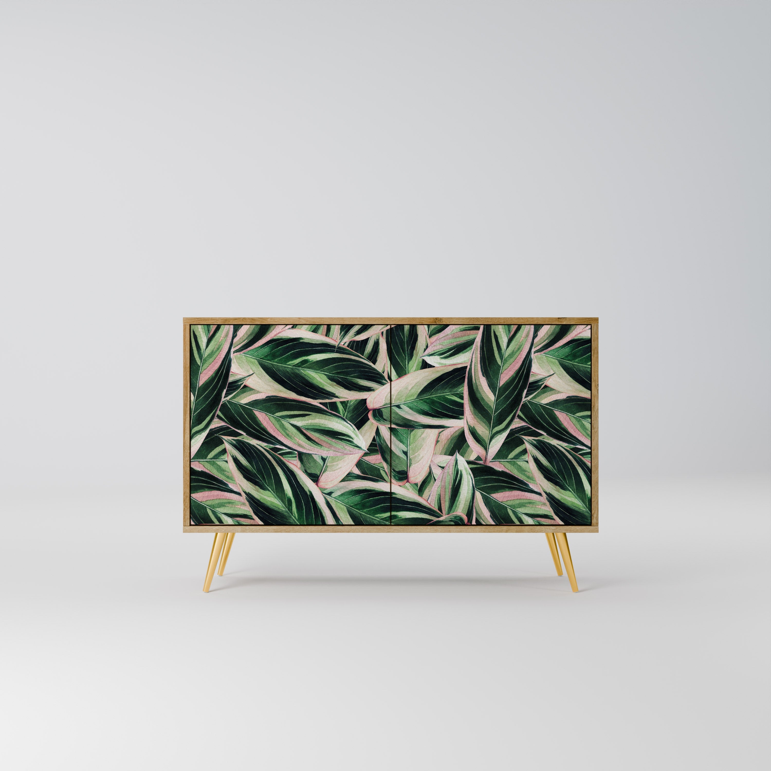 EERIE STROMANTHE Aparador de 2 Portas em Efeito Carvalho