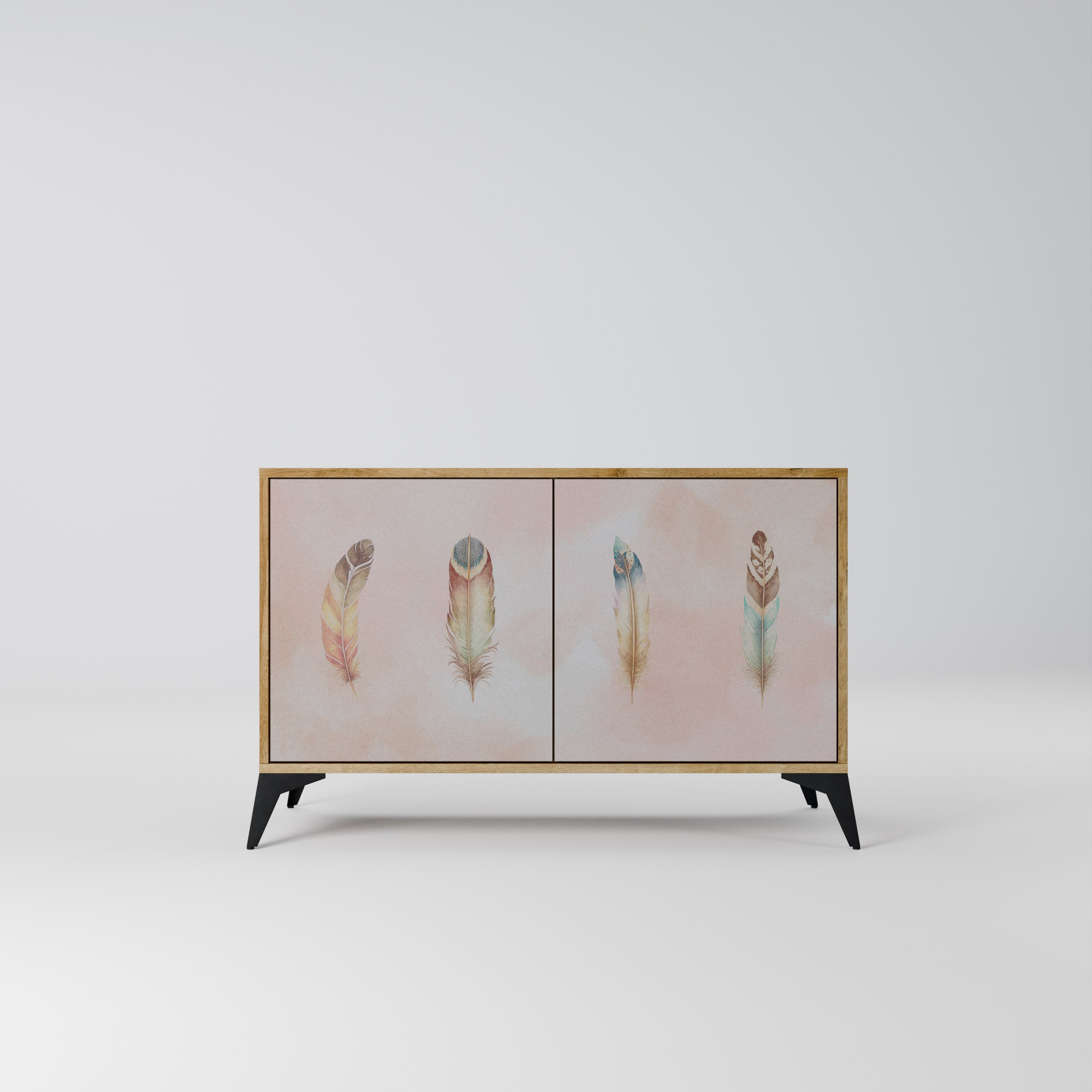 THE DELIQUESCE Aparador de 2 Portas em Efeito Carvalho