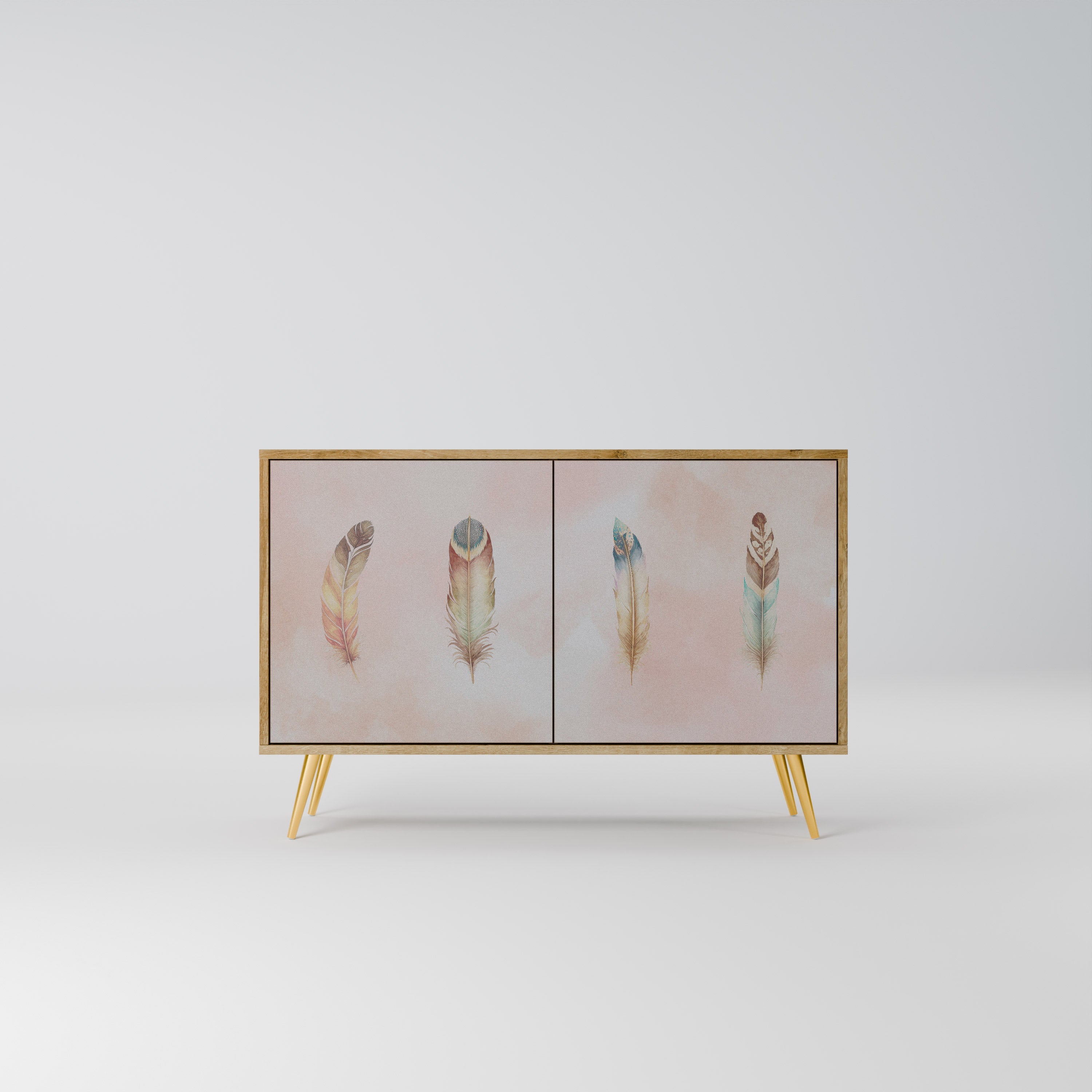 THE DELIQUESCE Aparador de 2 Portas em Efeito Carvalho