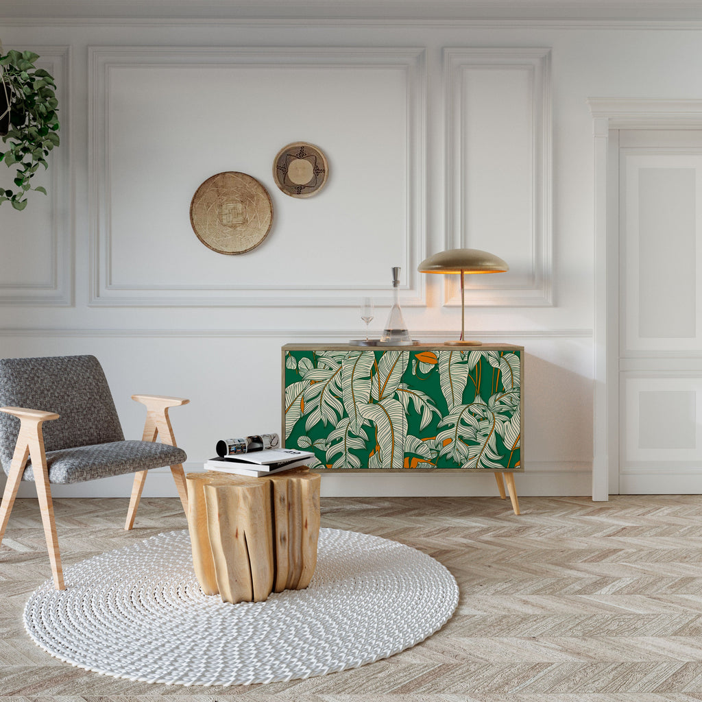 VERDANT PLEASURES Aparador de 2 Portas em Efeito Carvalho