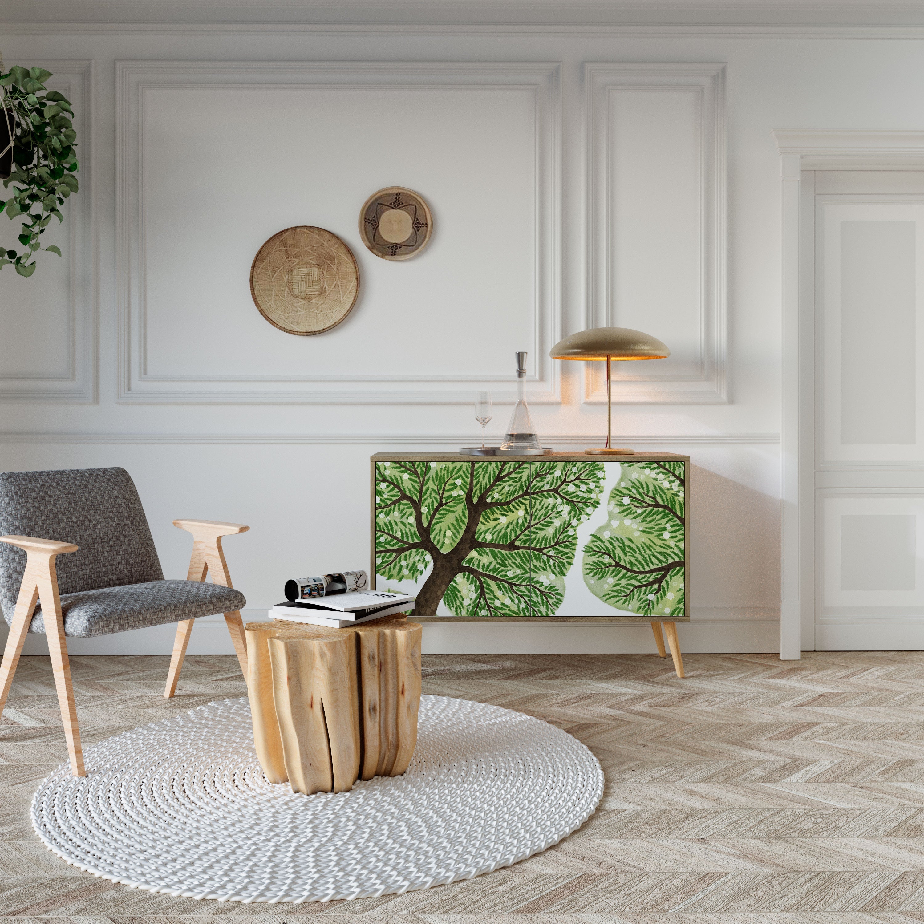 WILDERNESS DASH Aparador de 2 Portas em Efeito Carvalho