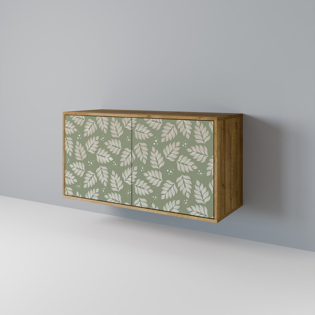 LEAVES ON GREEN Aparador de 2 Portas em Efeito Carvalho