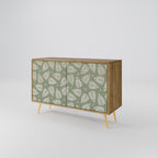 LEAVES ON GREEN Aparador de 2 Portas em Efeito Carvalho