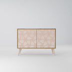 LEAVES ON BEIGE Aparador de 2 Portas em Efeito Carvalho