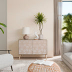 LEAVES ON BEIGE Aparador de 2 Portas em Efeito Carvalho