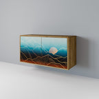 LUNAR SECRETS Aparador de 2 Portas em Efeito Carvalho