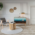 LUNAR SECRETS Aparador de 2 Portas em Efeito Carvalho