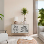 LEAFY STAMPS Aparador de 2 Portas em Efeito Carvalho