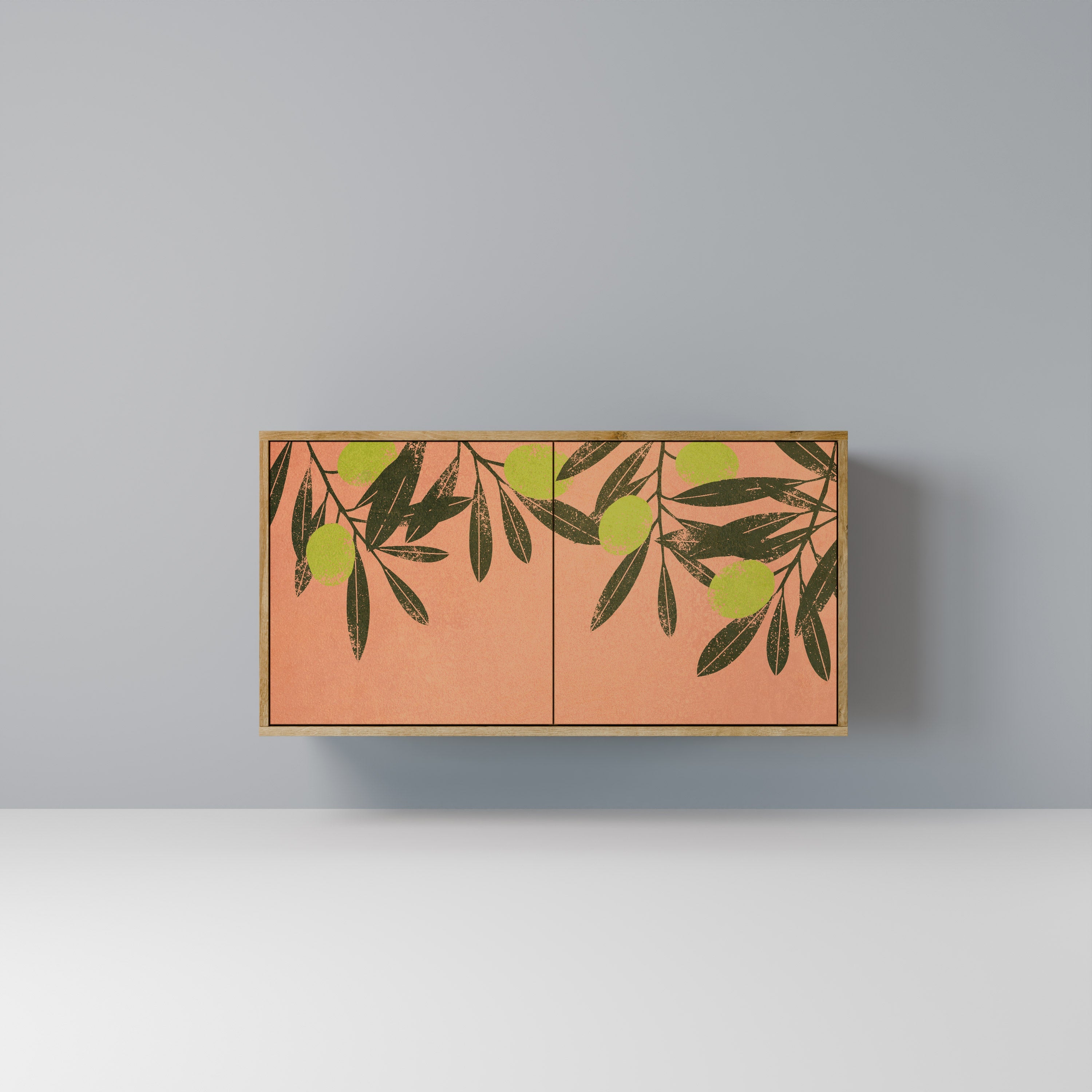 JUICY OLIVES Aparador de 2 Portas em Efeito Carvalho