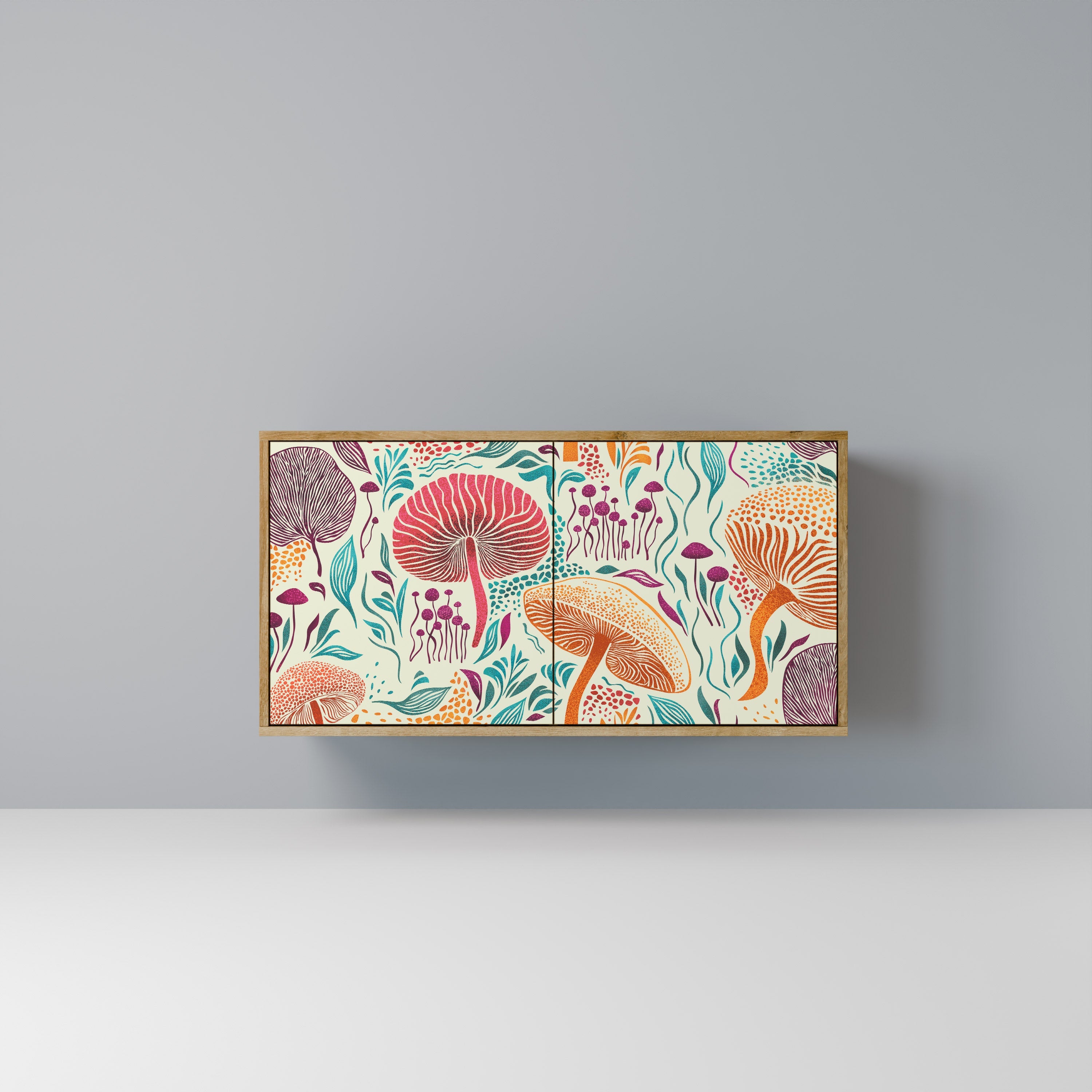 FUNGUS FANTASY Aparador de 2 Portas em Efeito Carvalho