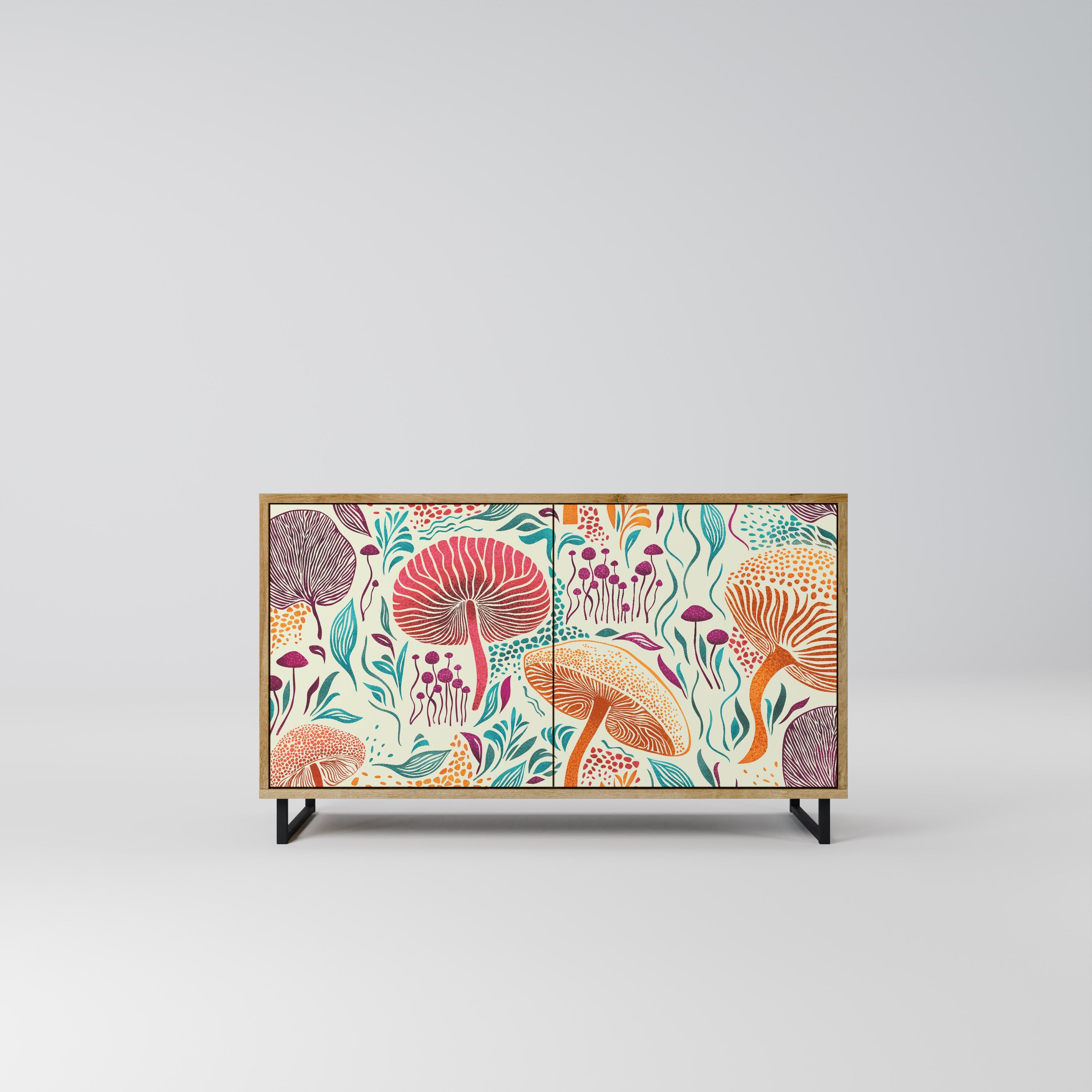 FUNGUS FANTASY Aparador de 2 Portas em Efeito Carvalho