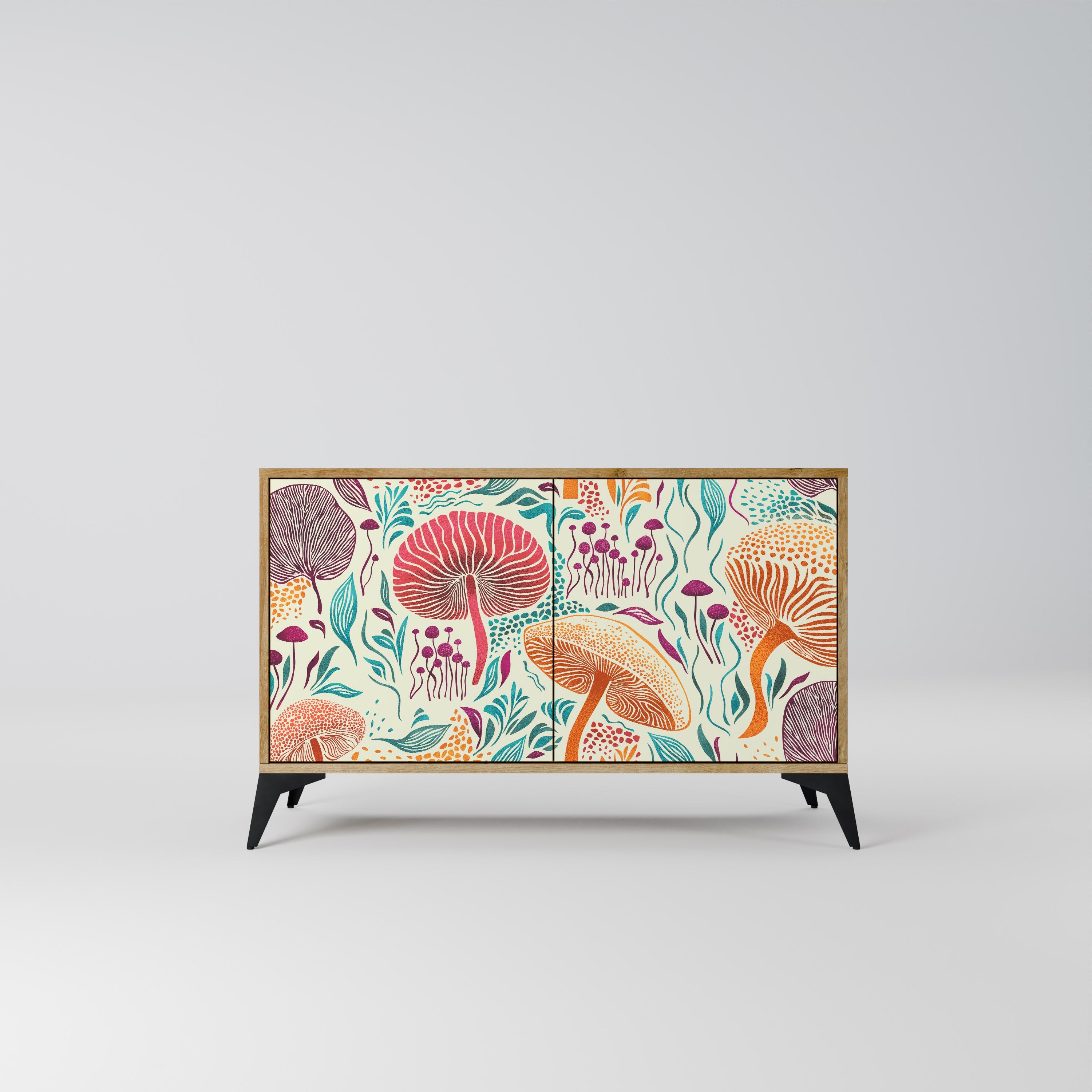 FUNGUS FANTASY Aparador de 2 Portas em Efeito Carvalho