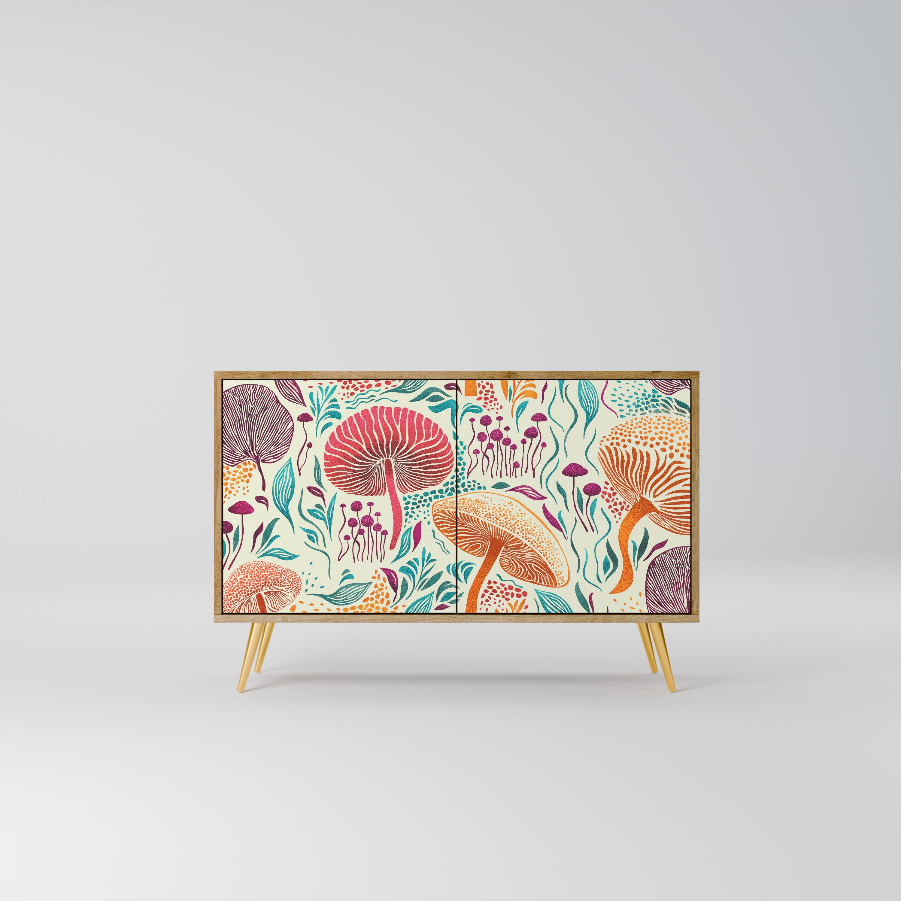 FUNGUS FANTASY Aparador de 2 Portas em Efeito Carvalho