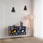 CITRUS BLACK AND WHITE Aparador de 2 Portas em Efeito Carvalho