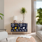 CITRUS BLACK AND WHITE Aparador de 2 Portas em Efeito Carvalho