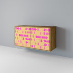 SKATEBOARD ARTISTRY Aparador de 2 Portas em Efeito Carvalho