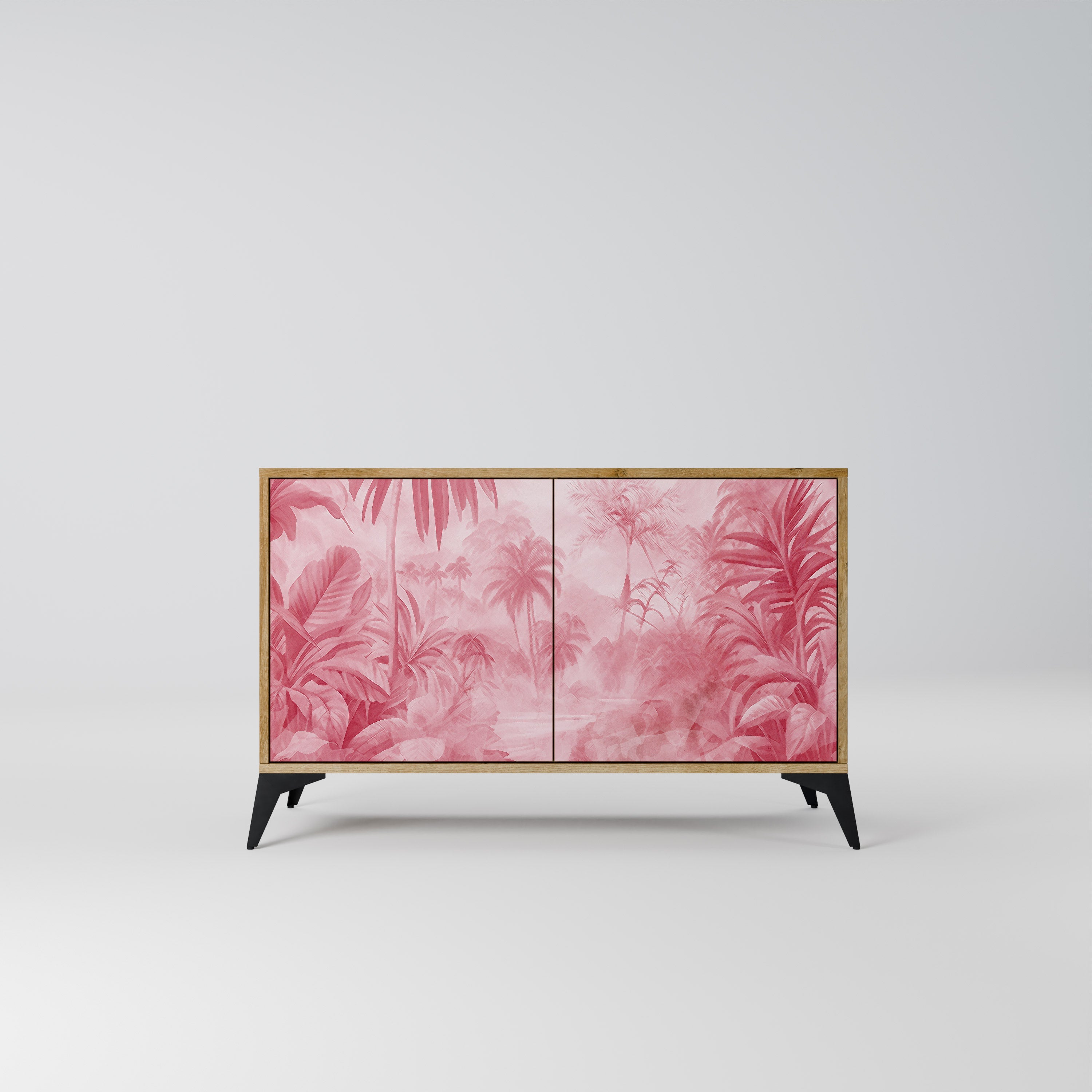 SWEET TROPICS Aparador de 2 Portas em Efeito Carvalho