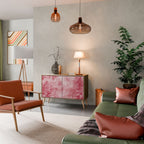 SWEET TROPICS Aparador de 2 Portas em Efeito Carvalho