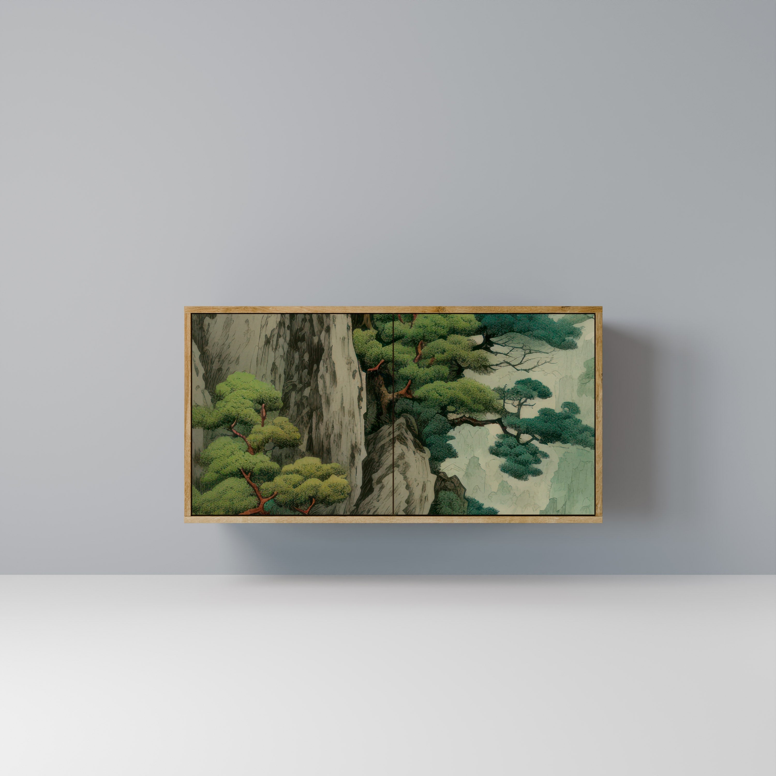 VERDURE ABYSS Aparador de 2 Portas em Efeito Carvalho