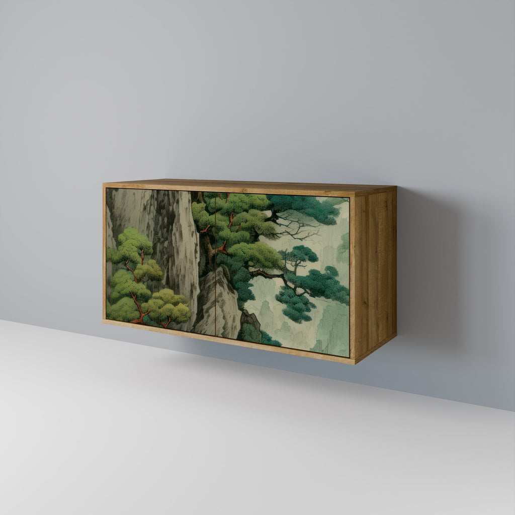 VERDURE ABYSS Aparador de 2 Portas em Efeito Carvalho