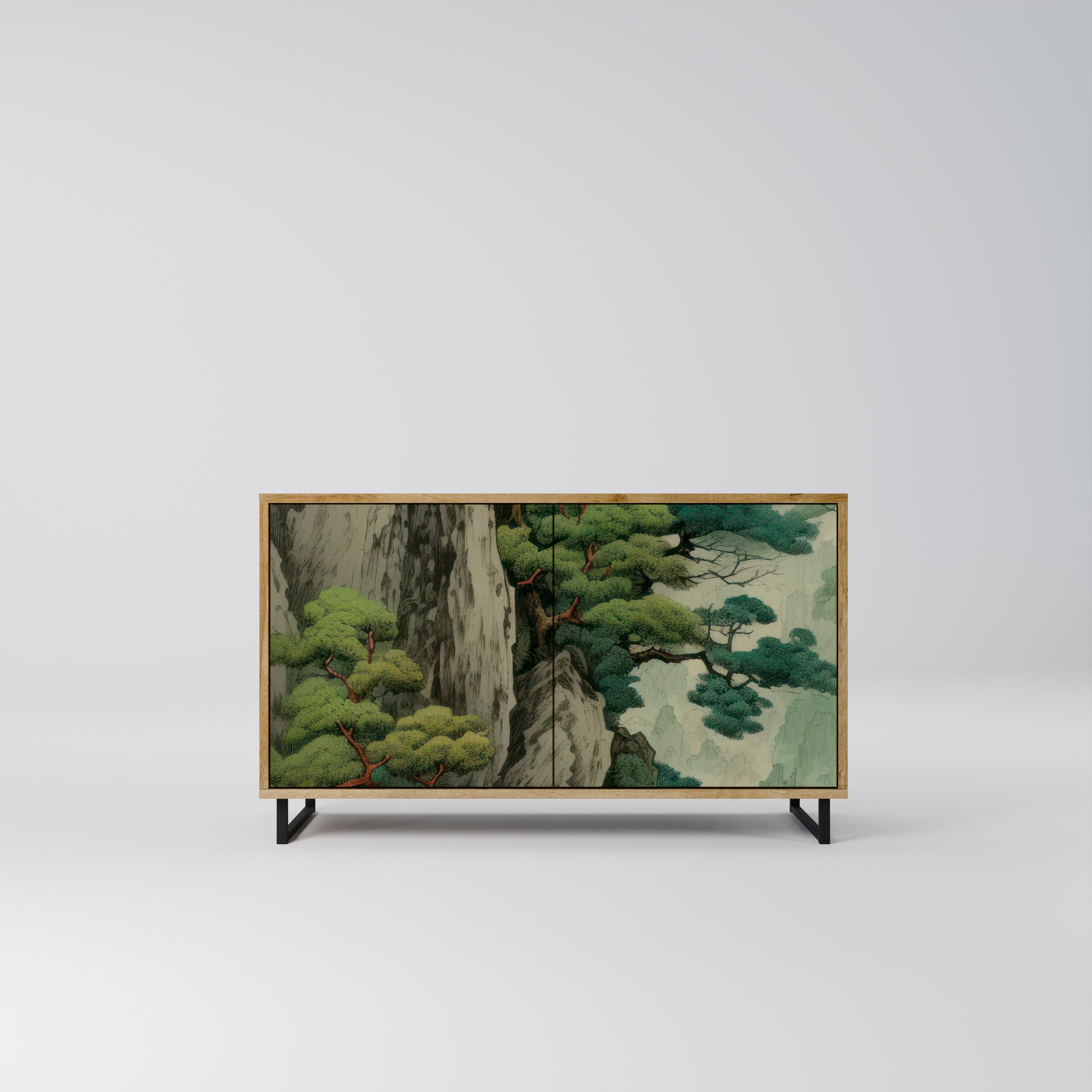 VERDURE ABYSS Aparador de 2 Portas em Efeito Carvalho