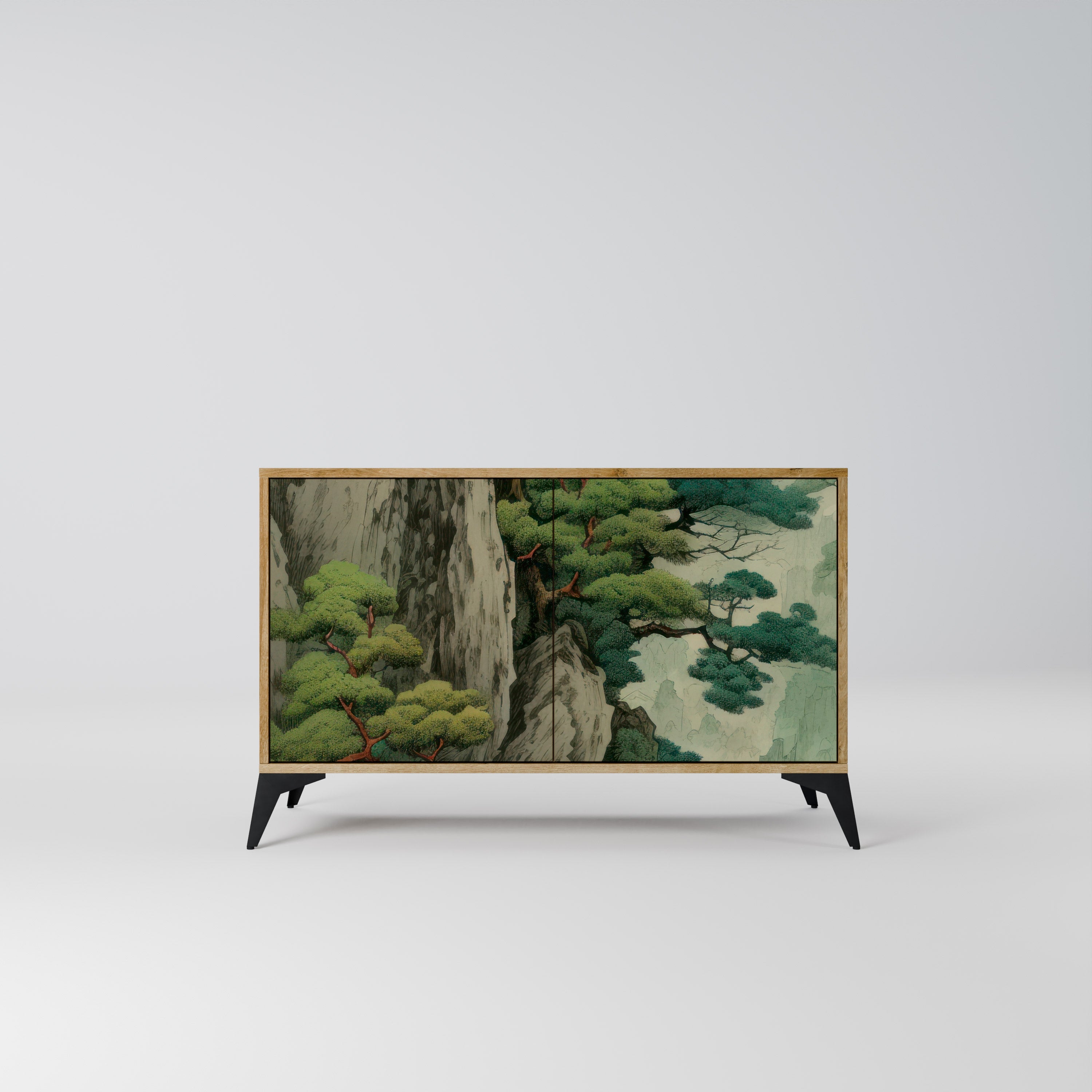 VERDURE ABYSS Aparador de 2 Portas em Efeito Carvalho