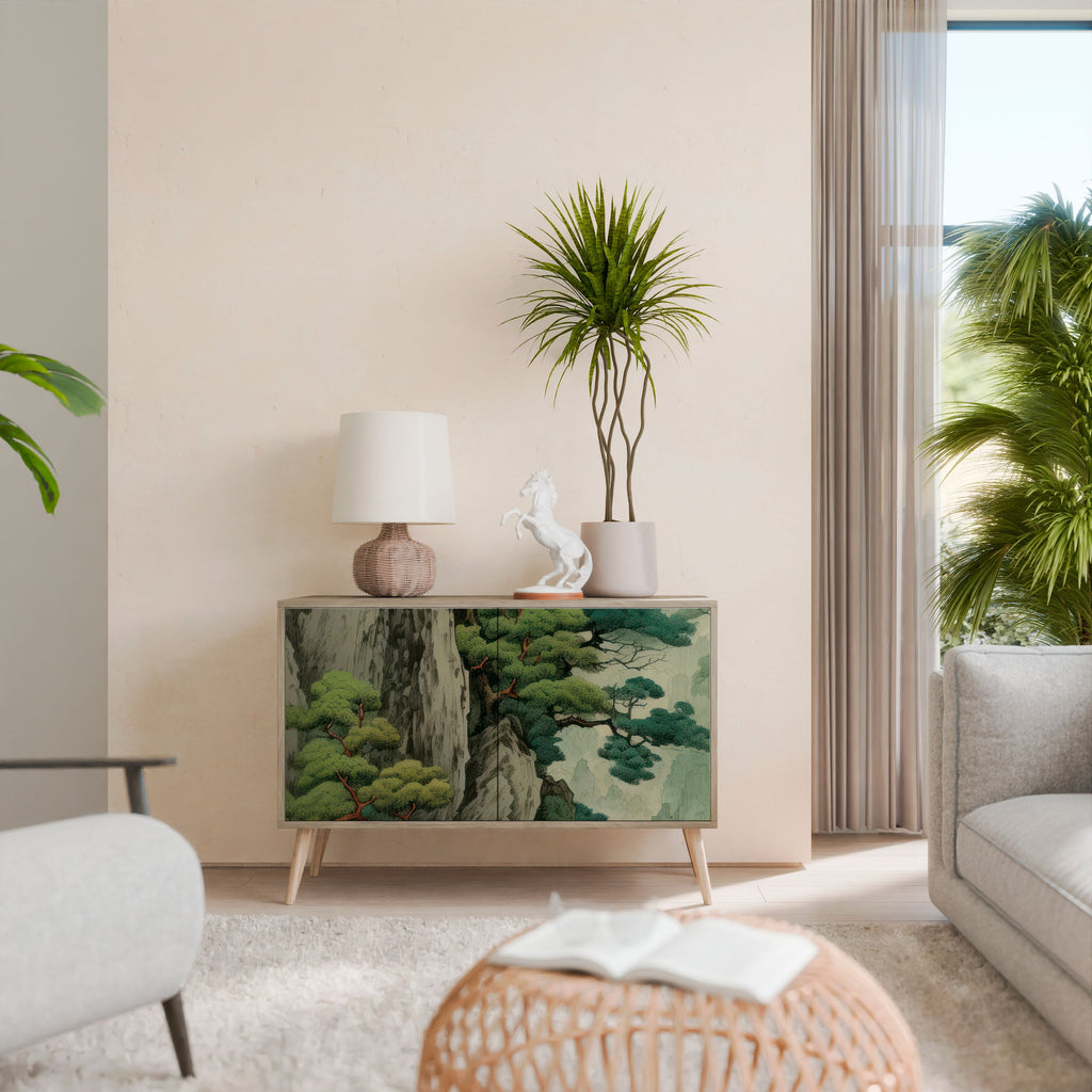 VERDURE ABYSS Aparador de 2 Portas em Efeito Carvalho