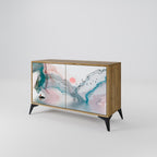 VELVET CROSSING Aparador de 2 Portas em Efeito Carvalho