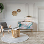 VELVET CROSSING Aparador de 2 Portas em Efeito Carvalho