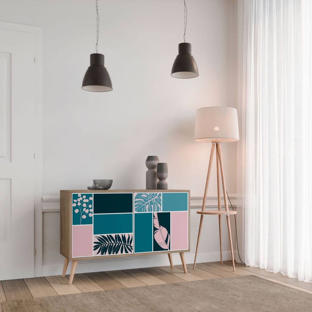 COMBINATION OF SHAPES Aparador de 2 Portas em Efeito Carvalho