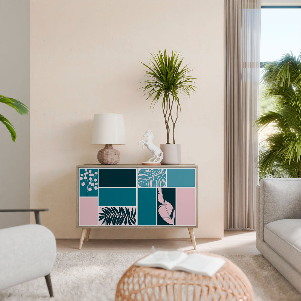 COMBINATION OF SHAPES Aparador de 2 Portas em Efeito Carvalho