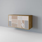 TROPICAL SHAPES Aparador de 2 Portas em Efeito Carvalho