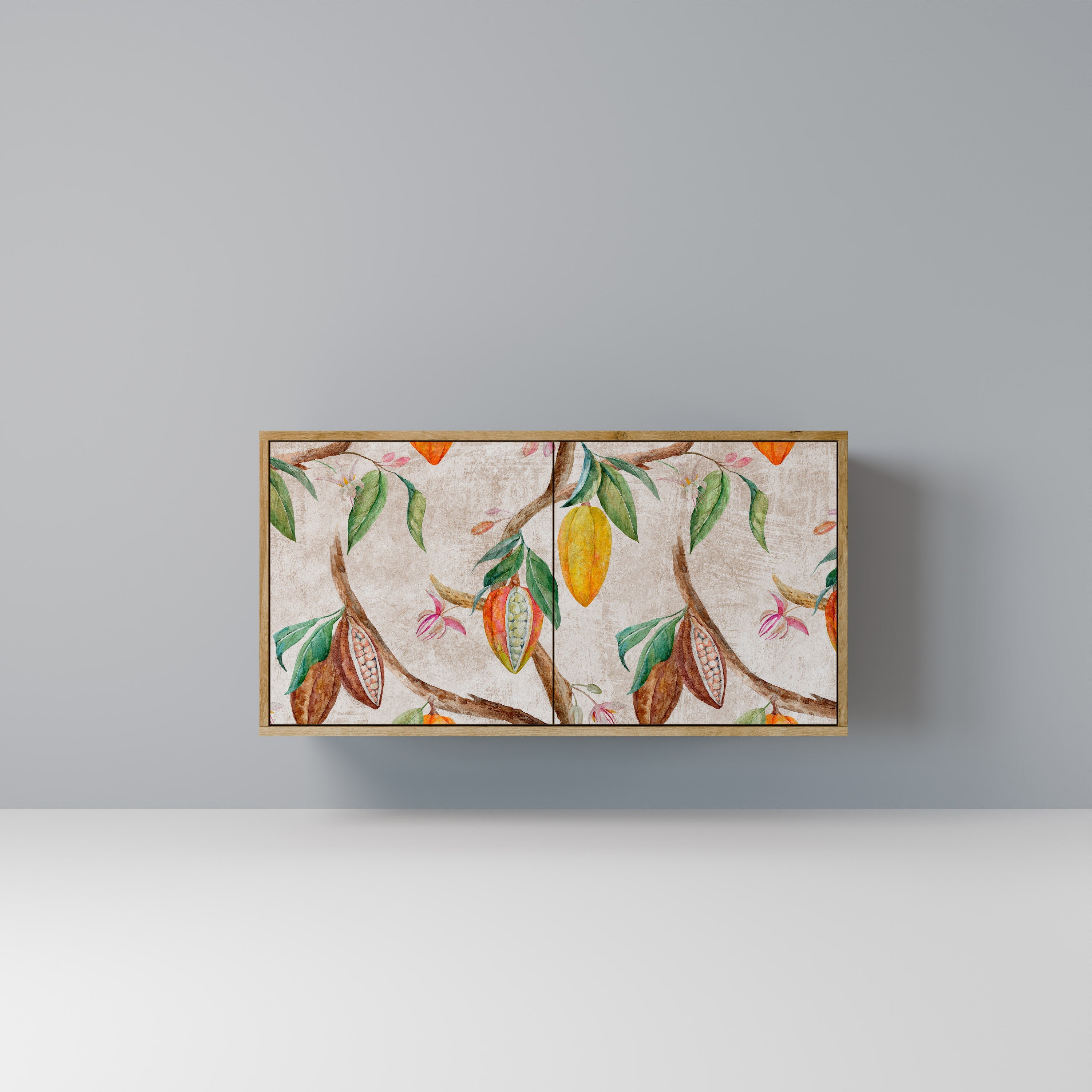 COCOA FRUITS Aparador de 2 Portas em Efeito Carvalho