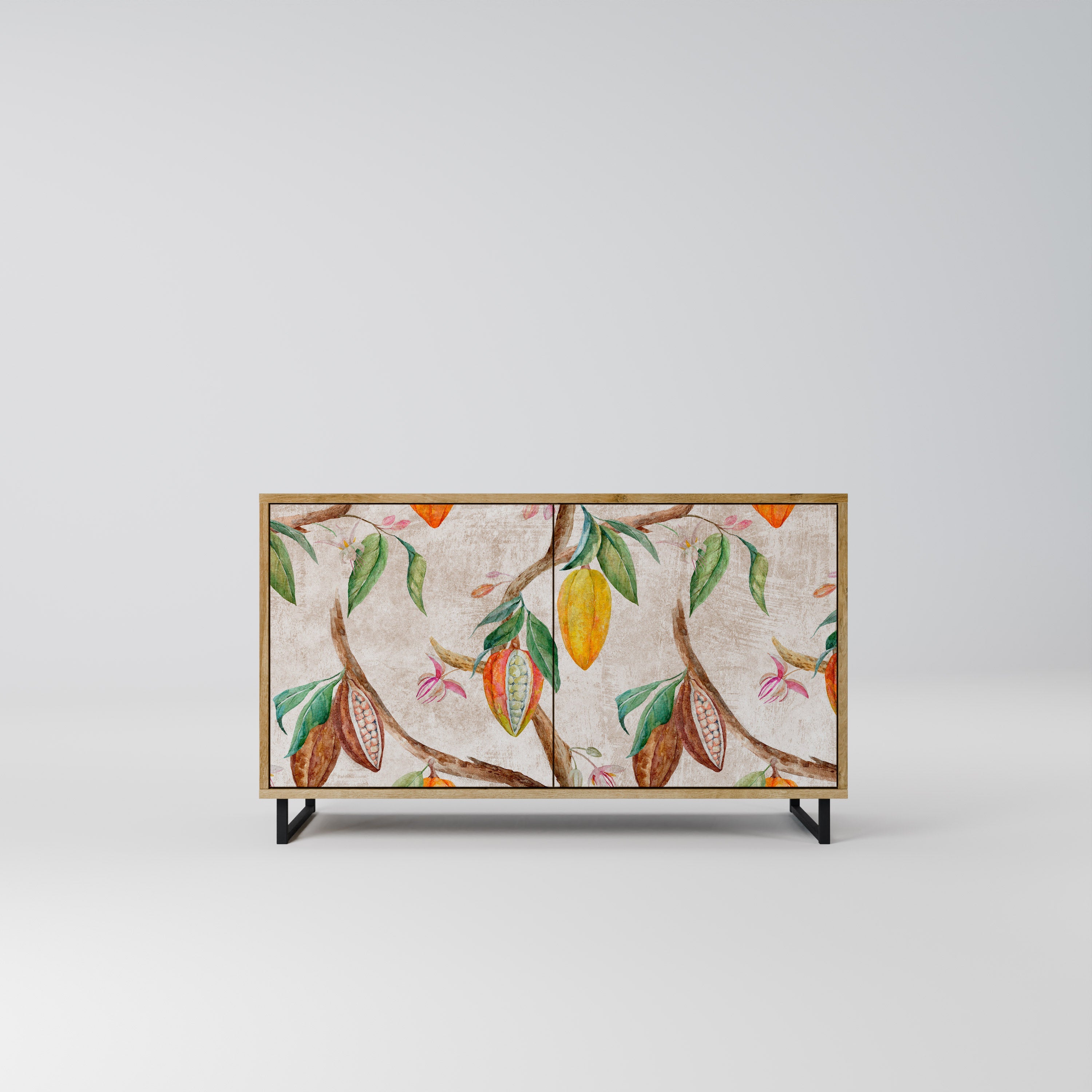 COCOA FRUITS Aparador de 2 Portas em Efeito Carvalho