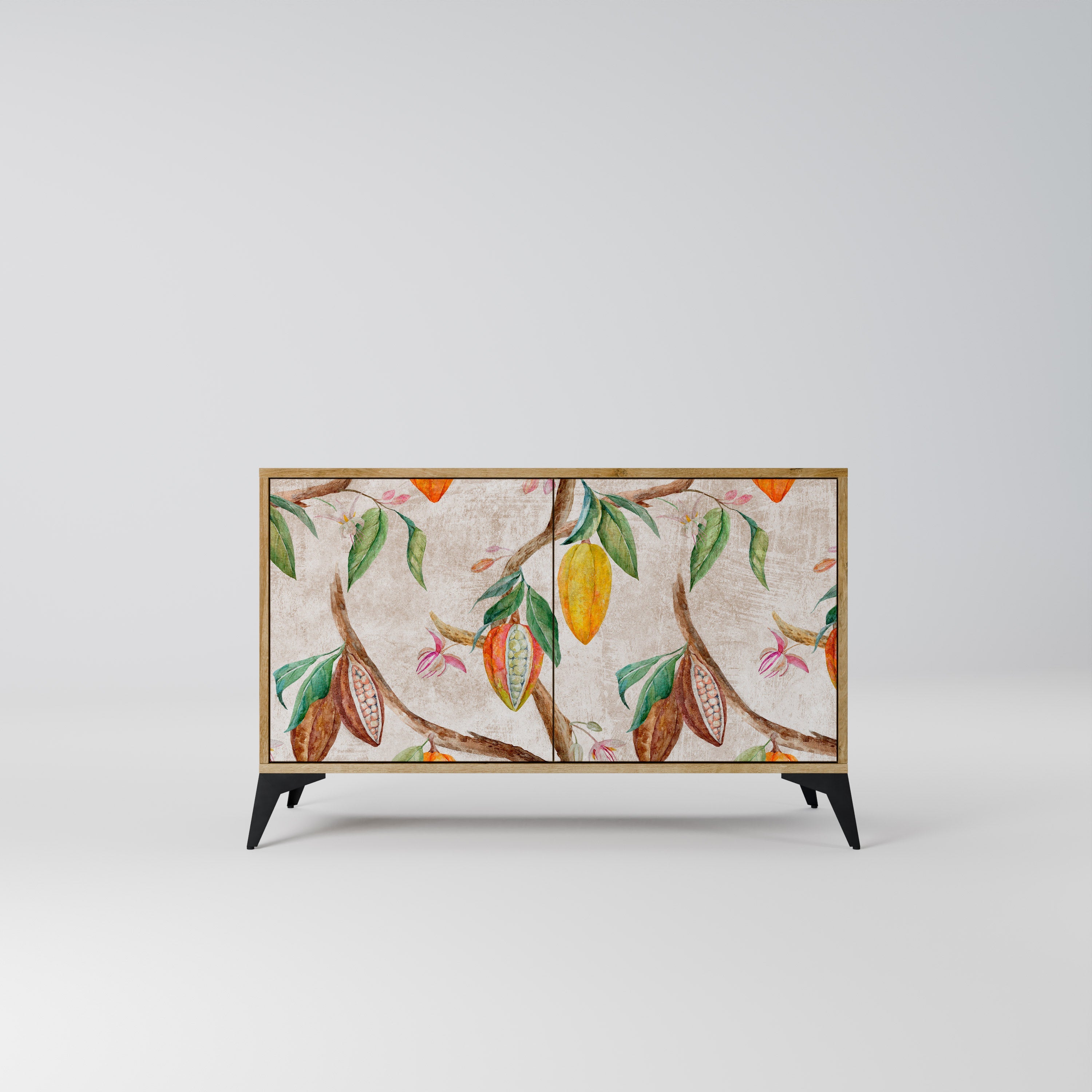 COCOA FRUITS Aparador de 2 Portas em Efeito Carvalho