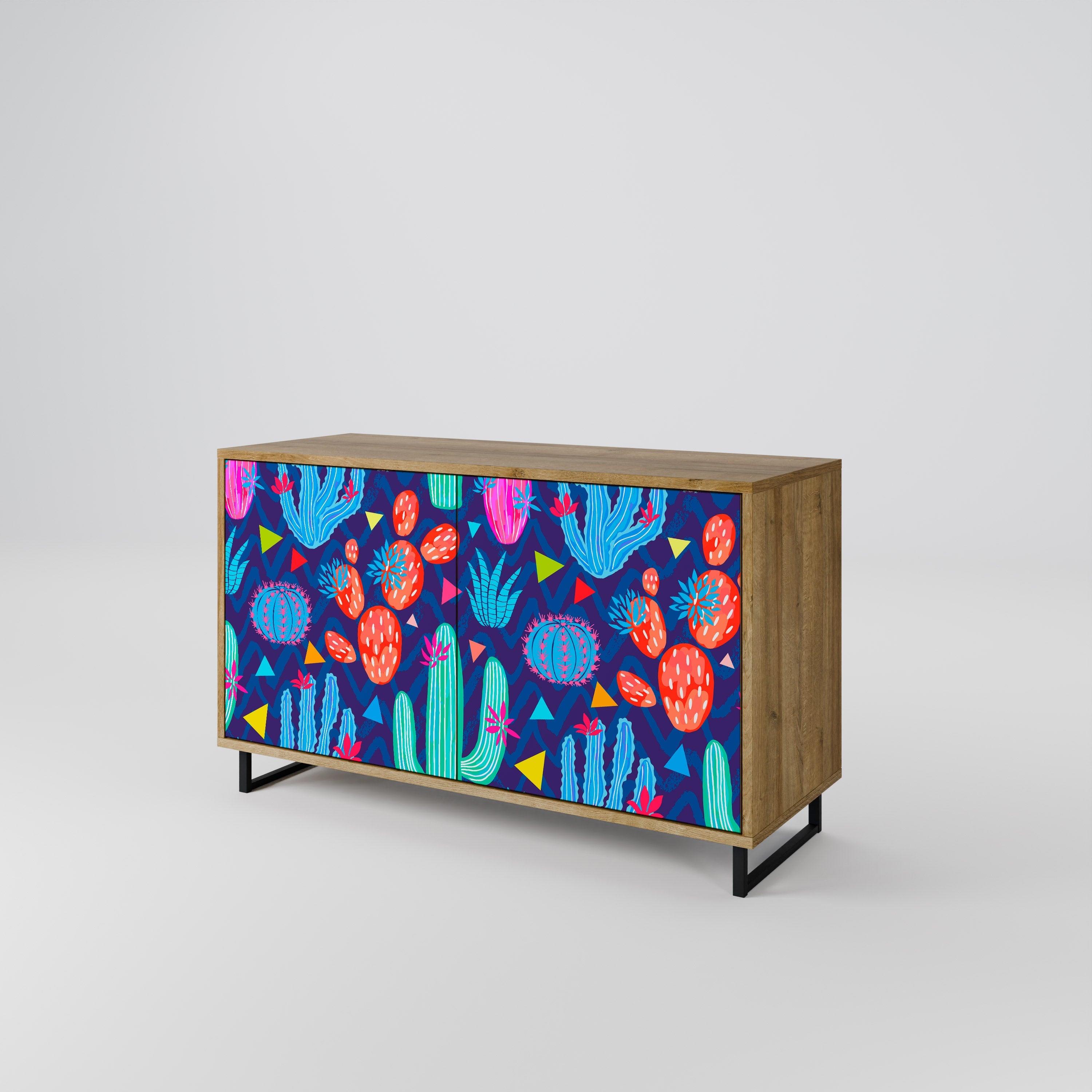 CACTUS VIBES 2-Door Sideboard in Oak Effect