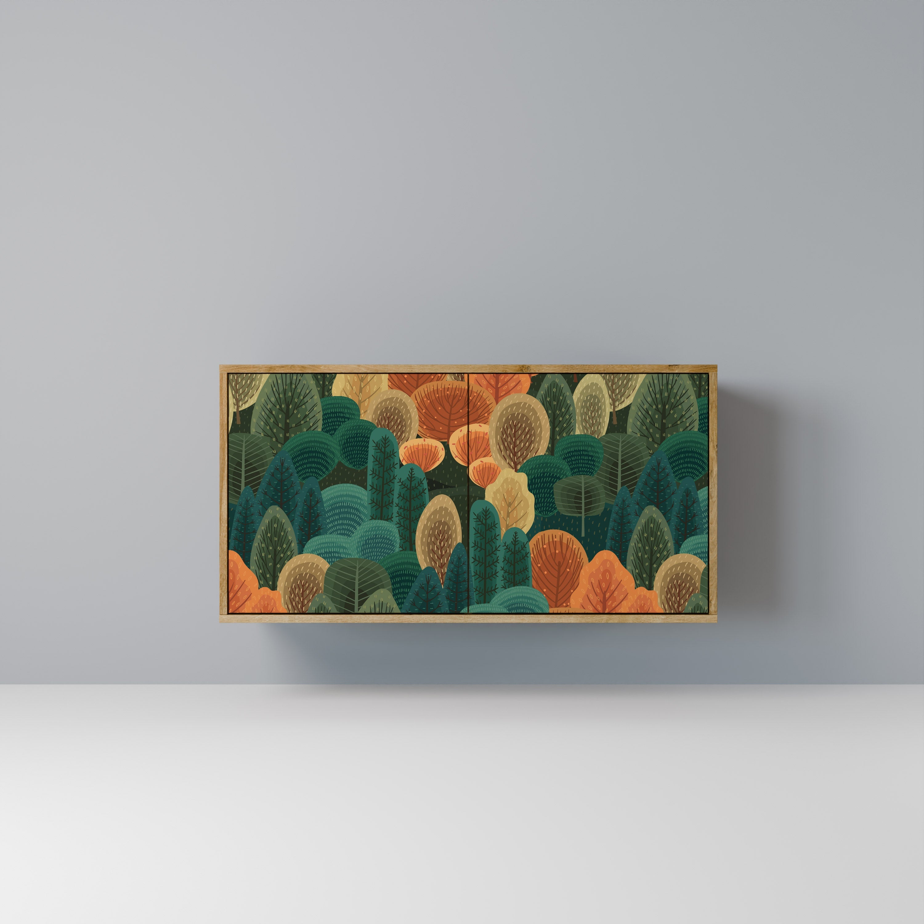 AUTUMN KALEIDOSCOPE Aparador de 2 Portas em Efeito Carvalho