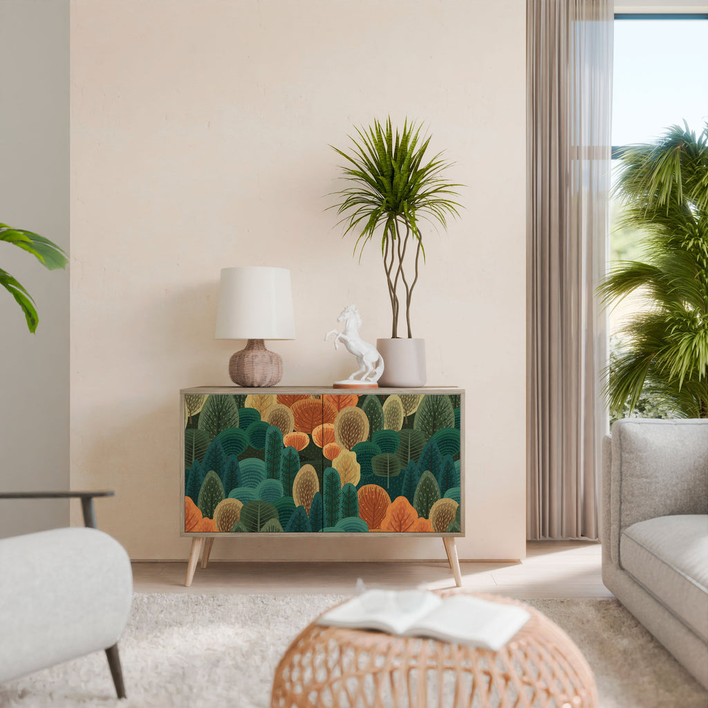 AUTUMN KALEIDOSCOPE Aparador de 2 Portas em Efeito Carvalho