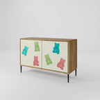 GUMMY BEARS 2-Door Sideboard in Oak Effect