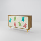 GUMMY BEARS 2-Door Sideboard in Oak Effect
