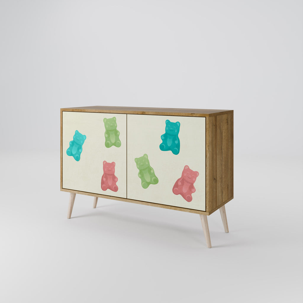 GUMMY BEARS 2-Door Sideboard in Oak Effect