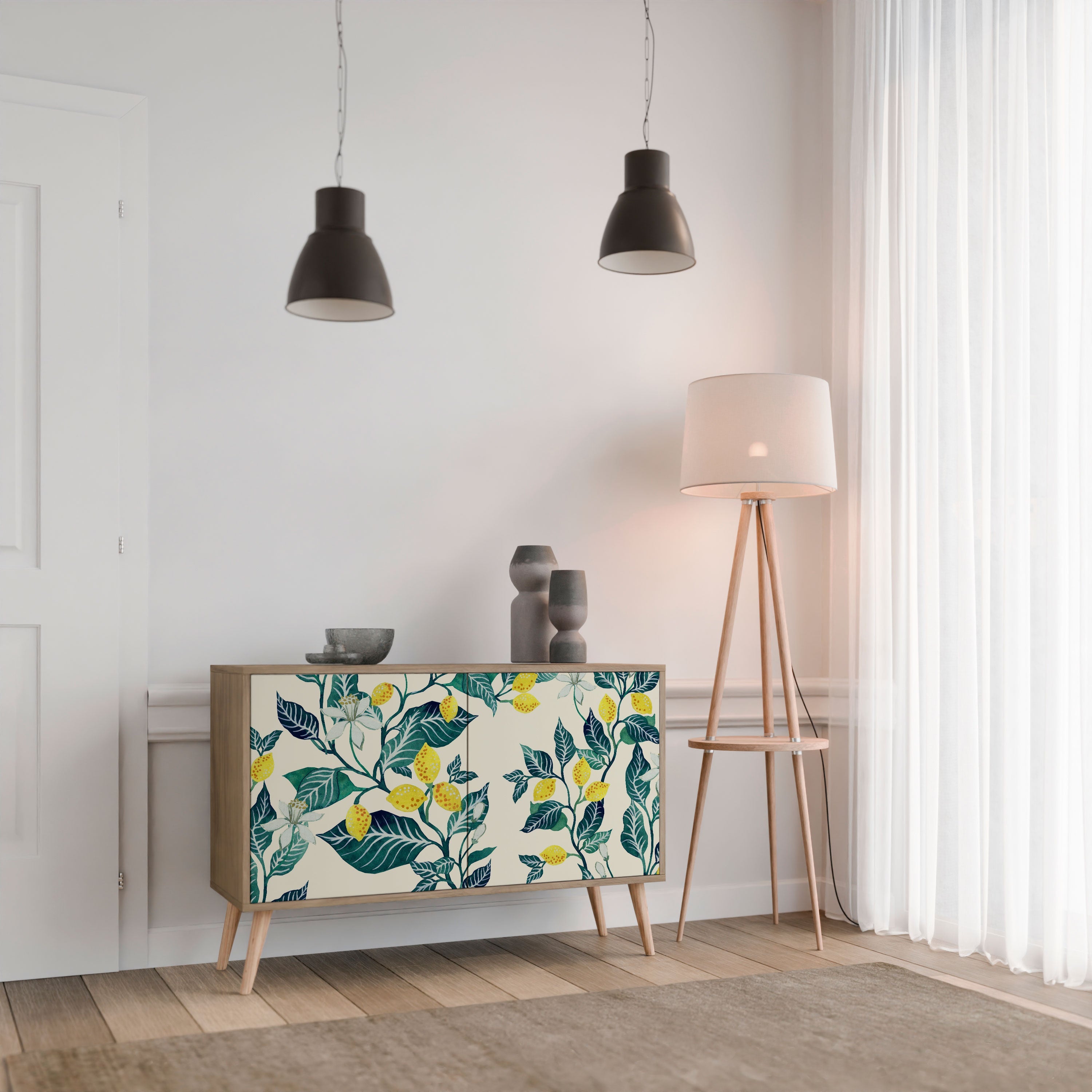 LEMON TREE Aparador de 2 Portas em Efeito Carvalho