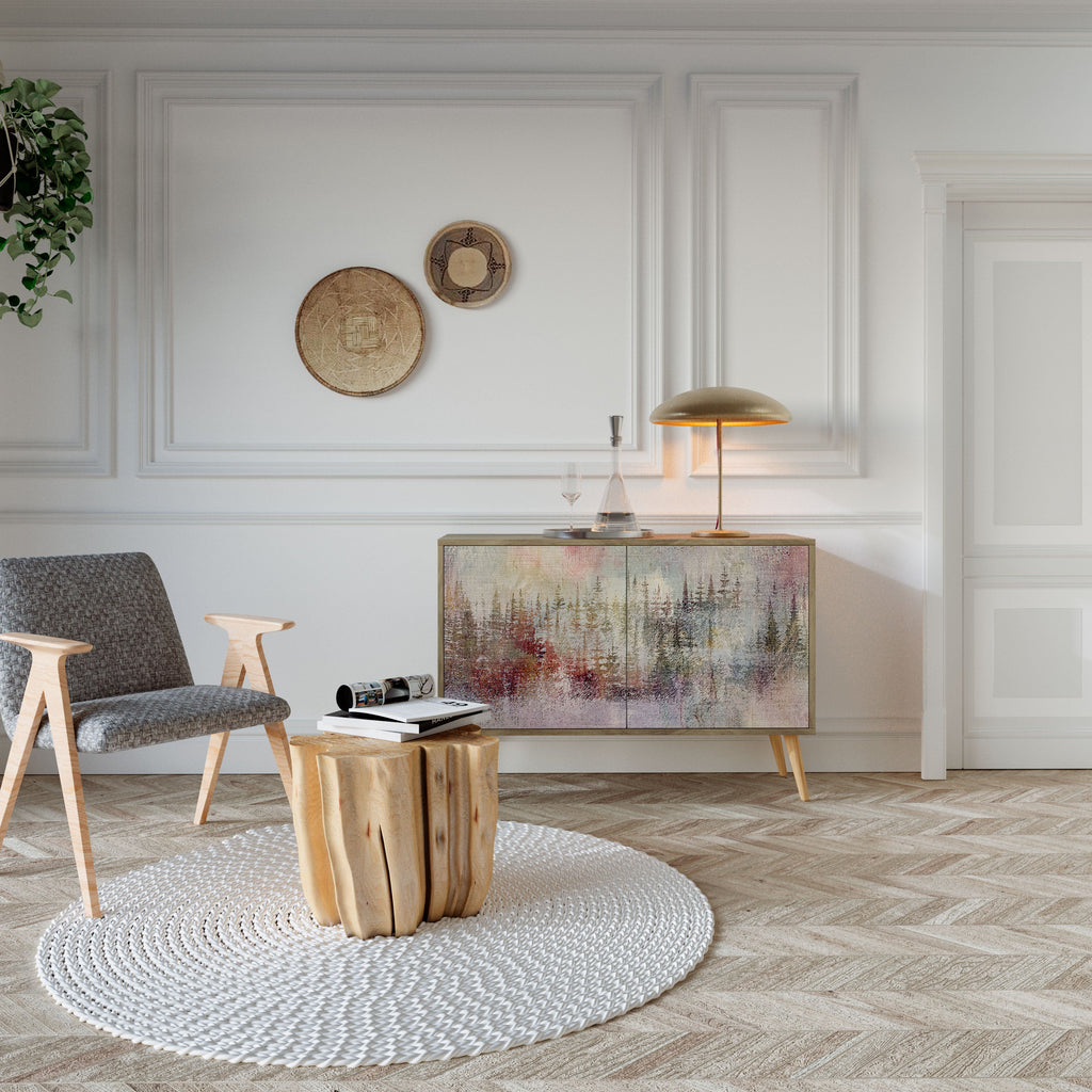 VEILED SUMMIT Aparador de 2 Portas em Efeito Carvalho