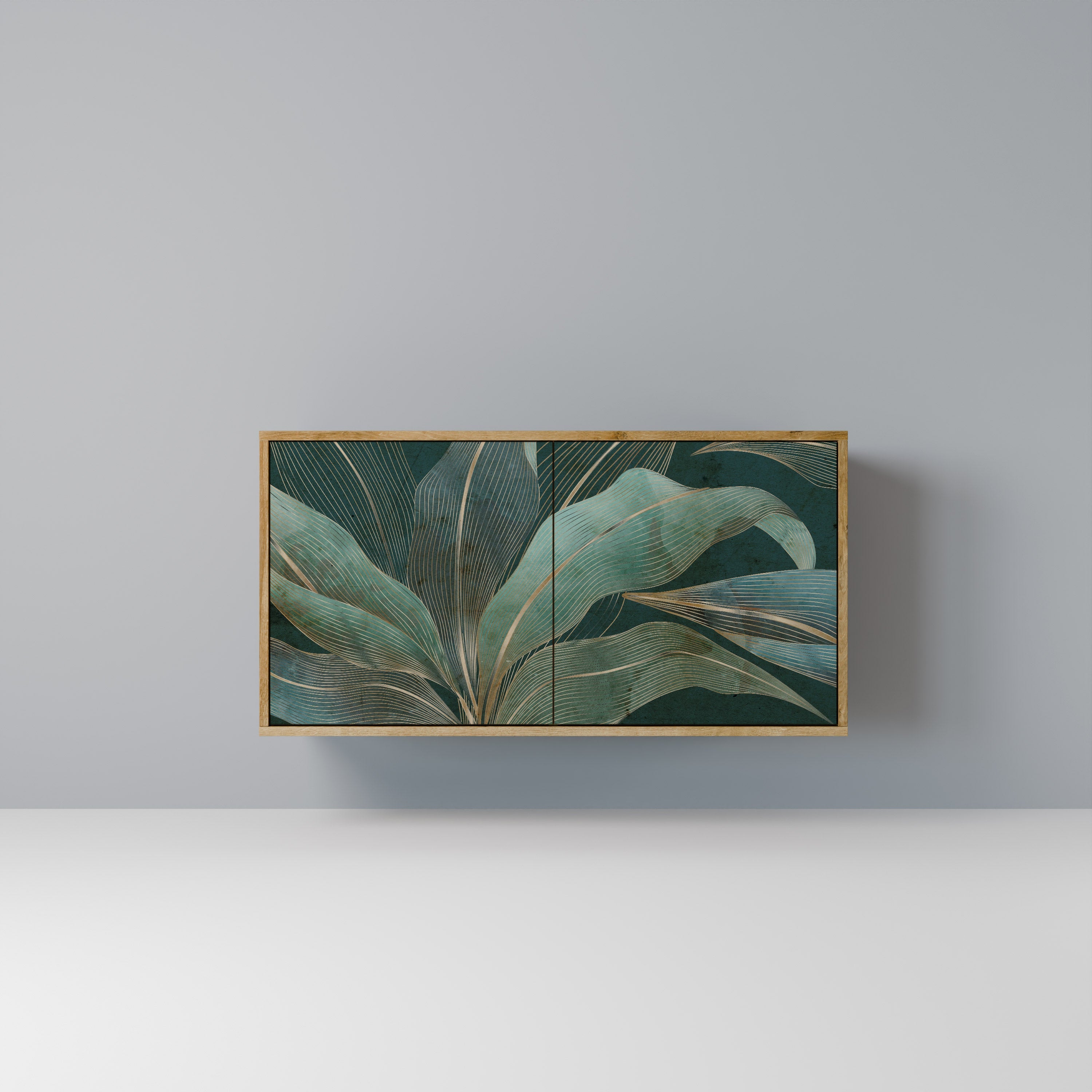 ROYAL GREEN Aparador de 2 Portas em Efeito Carvalho