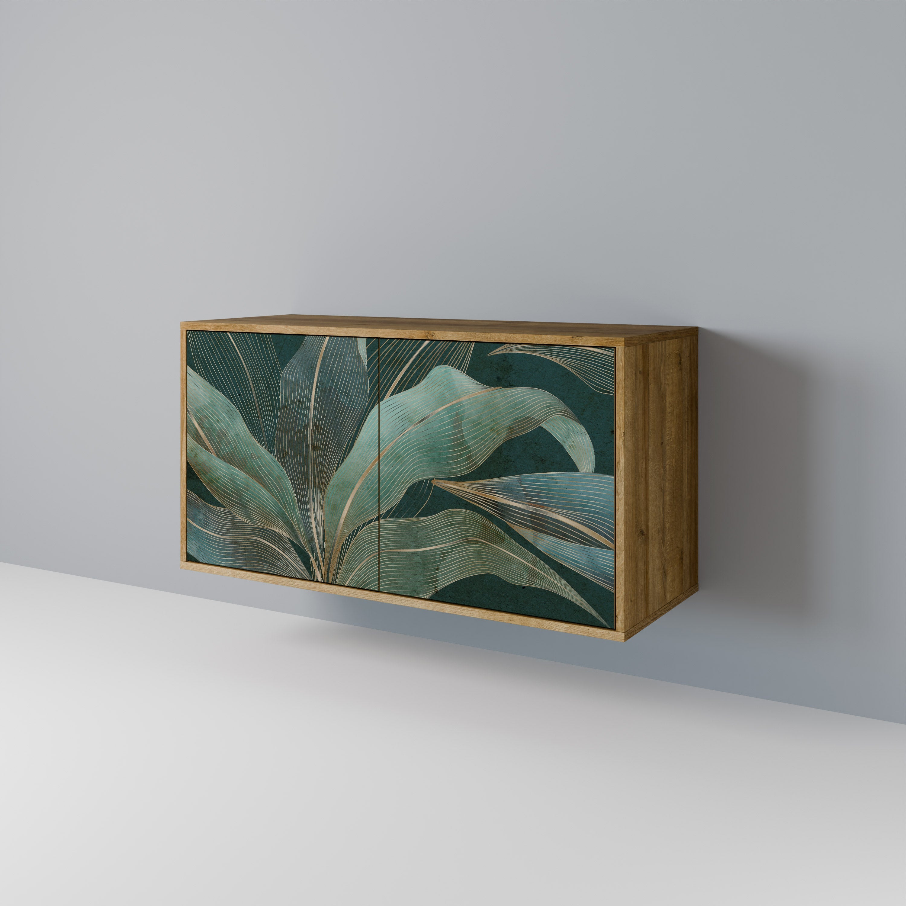 ROYAL GREEN Aparador de 2 Portas em Efeito Carvalho