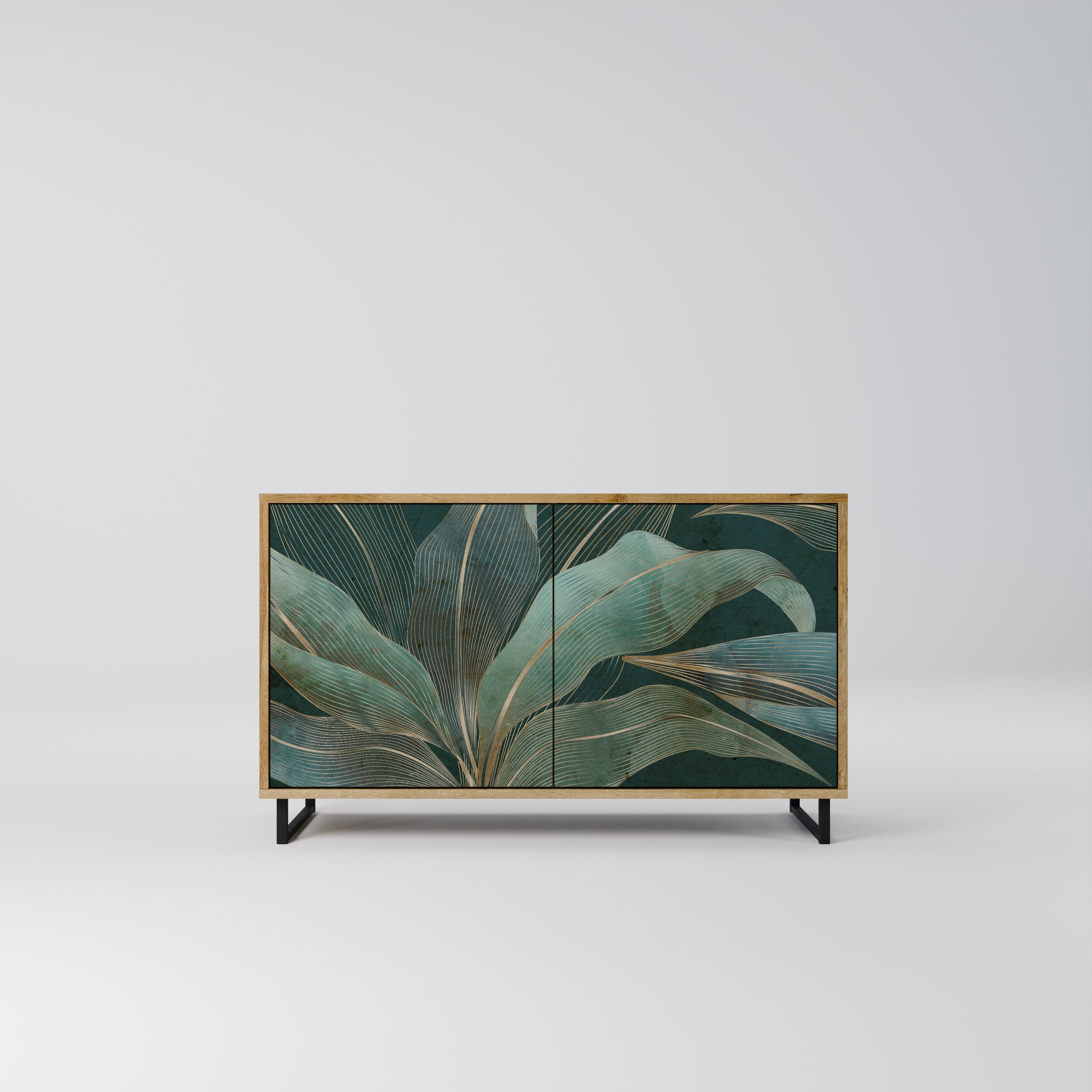 ROYAL GREEN Aparador de 2 Portas em Efeito Carvalho