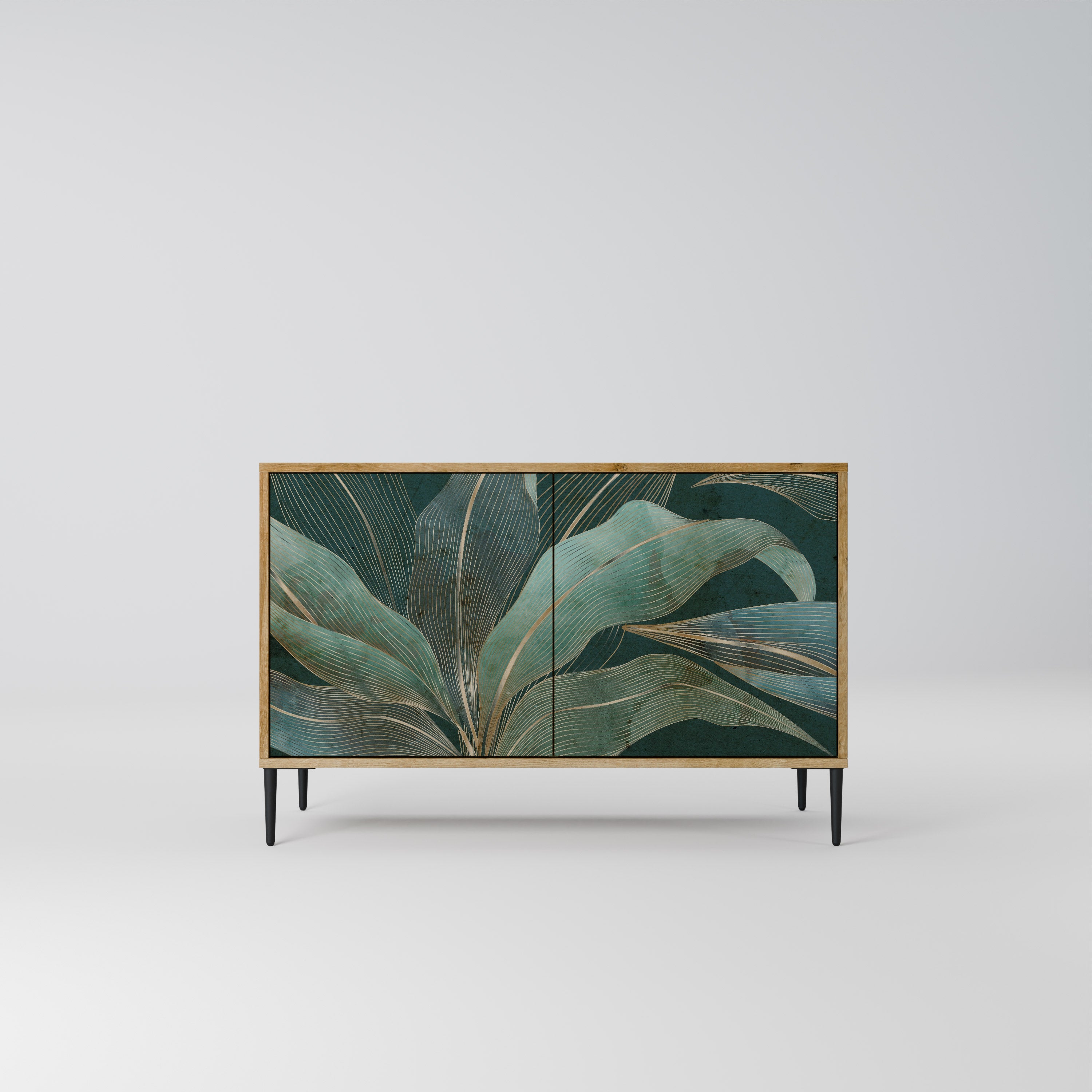 ROYAL GREEN Aparador de 2 Portas em Efeito Carvalho