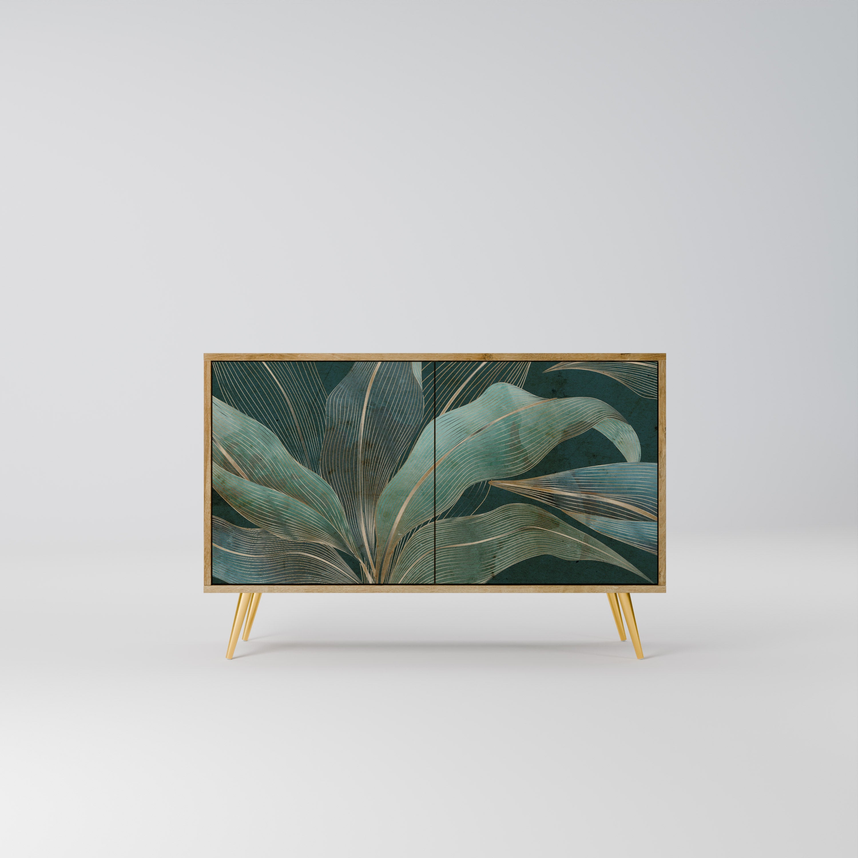 ROYAL GREEN Aparador de 2 Portas em Efeito Carvalho