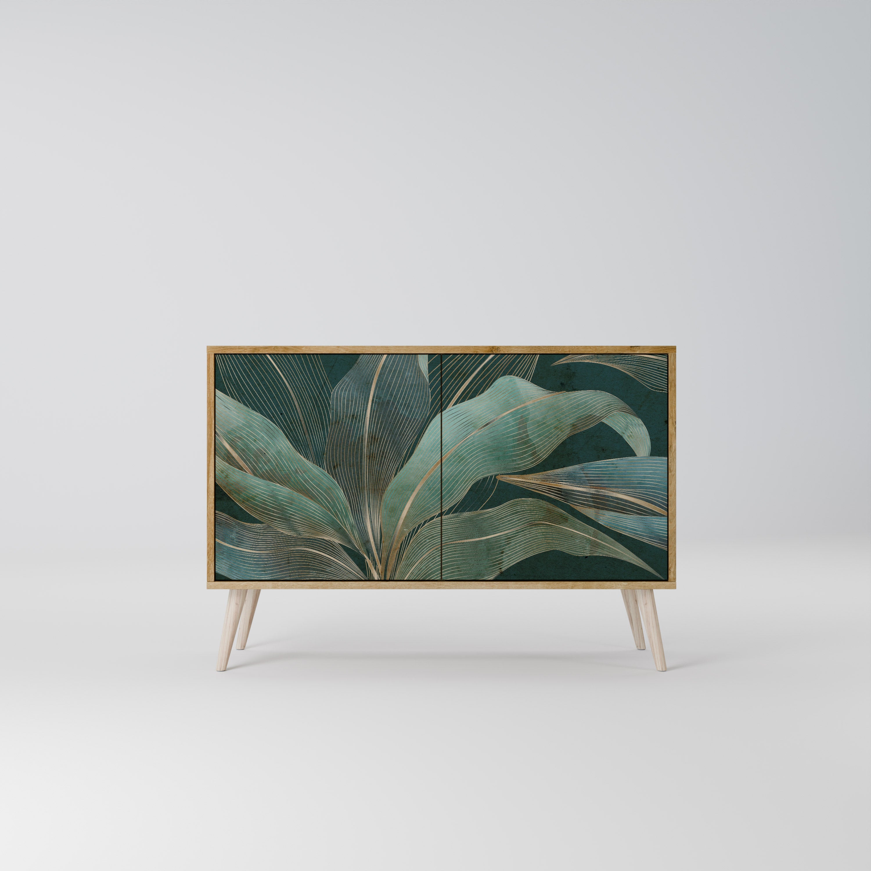 ROYAL GREEN Aparador de 2 Portas em Efeito Carvalho